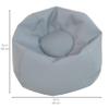 Factory Direct Partners 10477-GY SoftScape Classic 26" Junior Bean Bag Chair, Furniture for Kids, Libraries or Home - Gray view 3