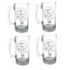 Clan MacDougall Scottish Clan Crest 27oz Glass Stein Set of 4  Personalized Heraldic Engraving view 1