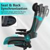 CLATINA Ergonomic High Swivel Executive Chair with Adjustable Height Head 3D Arm Rest Lumbar Support and Upholstered Back for Home Office Black Mesh/High Back view 4