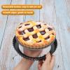 Beasea Mini Tart Pans for Baking, 2pcs 8 Inch Tart Pan with Removable Bottom Small Non Stick Carbon Steel Quiche Pie Pans for Oven Baking view 3
