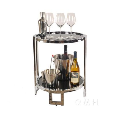 Anne Home Round End Table, One Size, Chrome