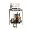 Anne Home Round End Table, One Size, Chrome view 1