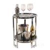 Anne Home Round End Table, One Size, Chrome view 3
