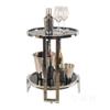 Anne Home Round End Table, One Size, Chrome view 4