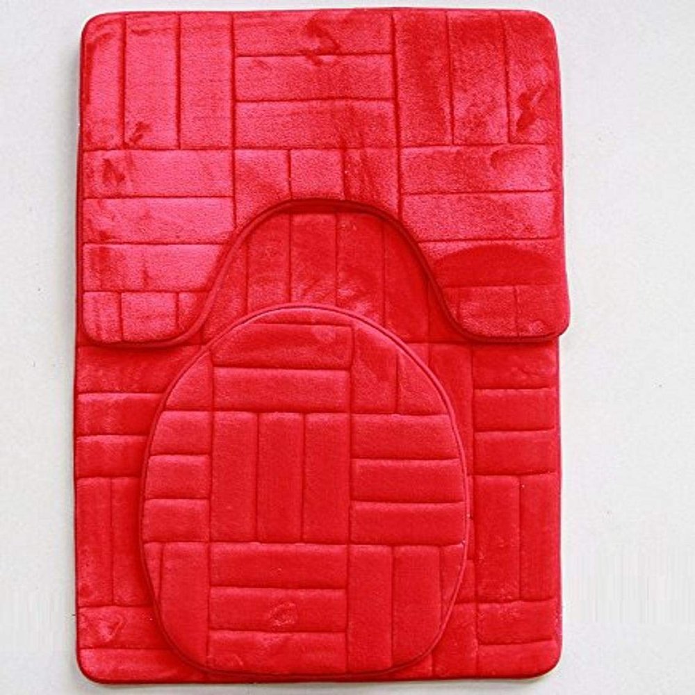 3 Piece Memory Foam Bath mat Set Victoria