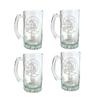 Clan Ramsay Scottish Crest Engraved 16oz Stein Set of 4  Personalized Heraldic Beer Glasses view 1