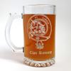Clan Ramsay Scottish Crest Engraved 16oz Stein Set of 4  Personalized Heraldic Beer Glasses view 2