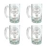 Young Scottish Clan Crest Stein Set of 4  16 oz Personalized Heraldic Engraving view 1