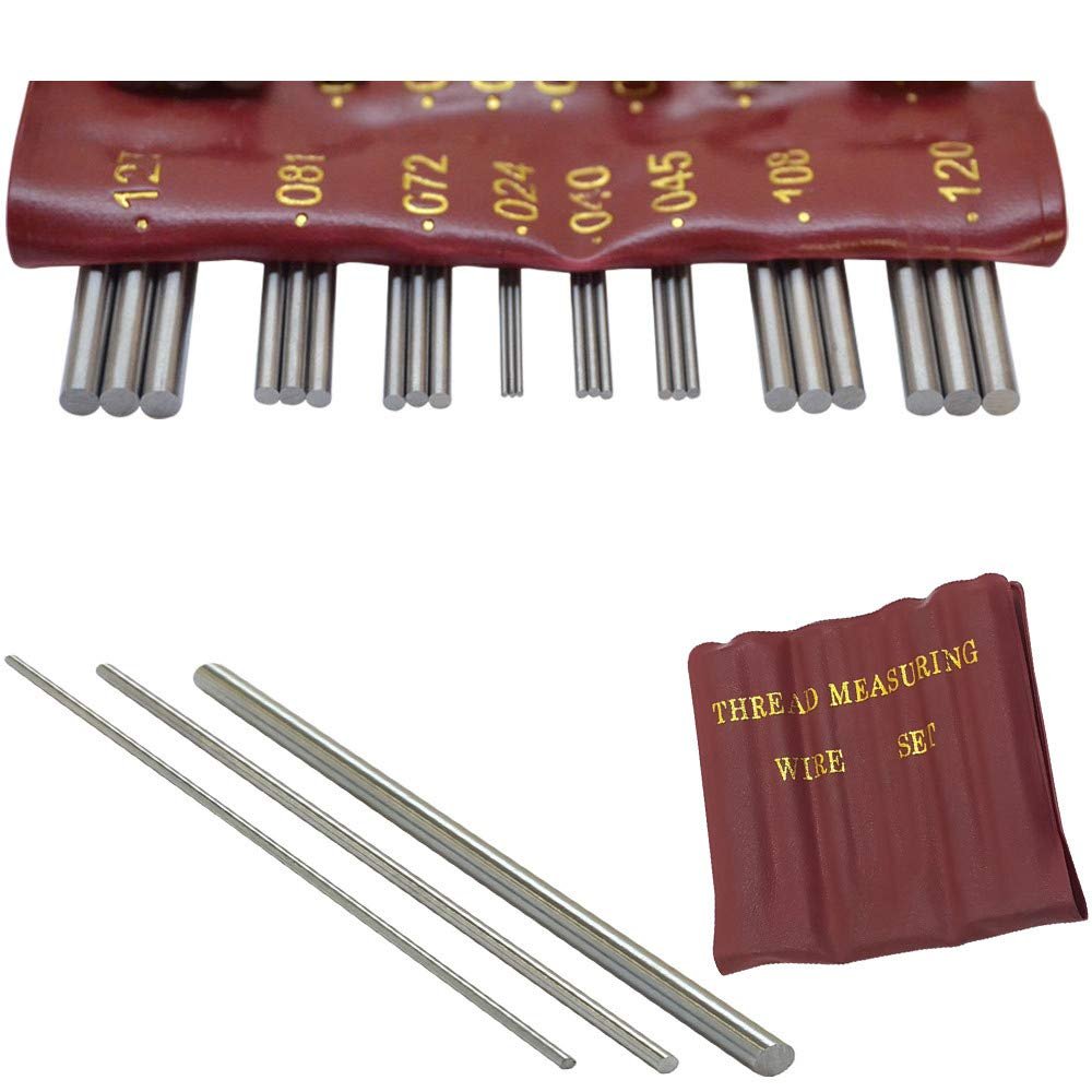 MH GLOBAL Thread Measuring Wire Set of 48 Wires in 16 Different Sizes