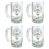 Clan Murray Scottish Crest Stein Set of 4, 27oz Engraved Family Emblem With Engraved Personalization view 1
