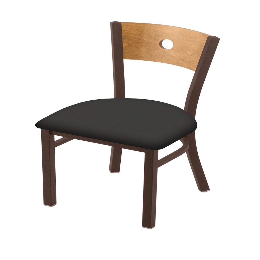 Holland Bar Stool Co. 630 Voltaire 18" Chair with Bronze Finish, Medium Back, and Canter Iron Seat