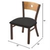 Holland Bar Stool Co. 630 Voltaire 18" Chair with Bronze Finish, Medium Back, and Canter Iron Seat view 2