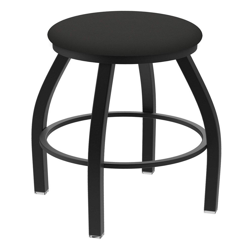 XL 802 Misha 36" Swivel Extra Tall Bar Stool with Black Wrinkle Finish and Canter Iron Seat