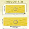 MDS Pack of 100 Spandex Chair Sashes Bow Premium Stretch Chair Cover Band with Buckle Slider Universal fits Elastic Dining Chair Ties for Wedding Party Banquet Events Decoration - Yellow view 2