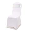 Balsa Circle 10 pcs Silver Metallic Spandex Chair Sashes with Silver Round Buckles Wedding Ceremony Reception Decorations Supplies view 4