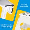 ACSTEP Folding Step Stool for Adults and Kids 11 Height Lightweight Plastic Stepping Stool Foldable Step Stool Hold up to 300lbs Non Slip Collapsible Stool White view 3