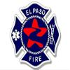 MAGNET 4x4 inch EL PASO Fire Dept Maltese Shaped Sticker (Firefighter Department tx) Magnetic vinyl bumper sticker sticks to any metal fridge, car, signs view 1