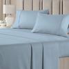 4 PC Cotton Sheets Set, 600 Thread Count 100% Egyptian Cotton, 22 Inch deep Pocket of Fitted Sheet, Long-Staple Combed Cotton Best-Bedding Sheets for Bed, Light Blue Solid, King Size. view 2