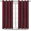 BGment Blackout Curtains for Bedroom - Grommet Thermal Insulated Room Darkening Curtains for Living Room, Set of 2 Panels (52 x 45 Inch, Burgundy) view 1