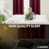 BGment Blackout Curtains for Bedroom - Grommet Thermal Insulated Room Darkening Curtains for Living Room, Set of 2 Panels (52 x 45 Inch, Burgundy) view 3