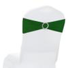 MDS Pack of 125 Spandex Chair Sashes Bows Universal fits Elastic Stretch Chair Bands Ties with Buckle Slider Bow for Wedding Decoration Spandex Slider Sashes Bow - Green view 1