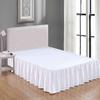 LINEN BEDDING White Solid Queen Ruffled Bed Skirt 18 Inch Drop Split Corner with Platform Bed Skirt Easy Fit Gathered Style, 3 Sided Ruffle Bed Skirt Queen Size White view 3