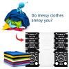 BoxLegend Version 3 Shirt Folding Board T Shirt Clothes Folder Durable Plastic Laundry Folders Folding Boards Helper Tool for Adults and Children (Black&White) view 3