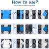 BoxLegend Version 3 Shirt Folding Board T Shirt Clothes Folder Durable Plastic Laundry Folders Folding Boards Helper Tool for Adults and Children (Black&White) view 4