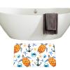 Amagical Blue Starfish and Yellow Cute Turtles Pattern 3 Piece Bathroom Mat Set Non Slip Bath Mat Contour Mat Toilet Cover view 3
