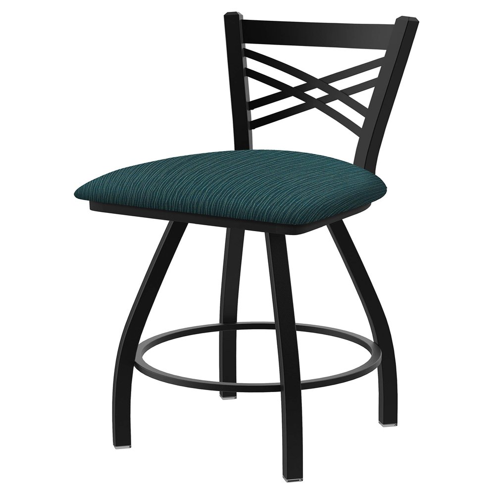 XL 820 Catalina 30" Swivel Bar Stool with Black Wrinkle Finish and Graph Tidal Seat