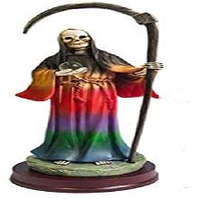 9" Santa Muerte 7 Color Holy Death Statue Grim Reaper Figure
