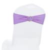 MDS Pack of 75 Spandex Chair Sashes Bow Premium Stretch Chair Cover Band with Buckle Slider Universal fits Elastic Dining Chair Ties for Wedding Party Banquet Events Decoration - Lavender view 1