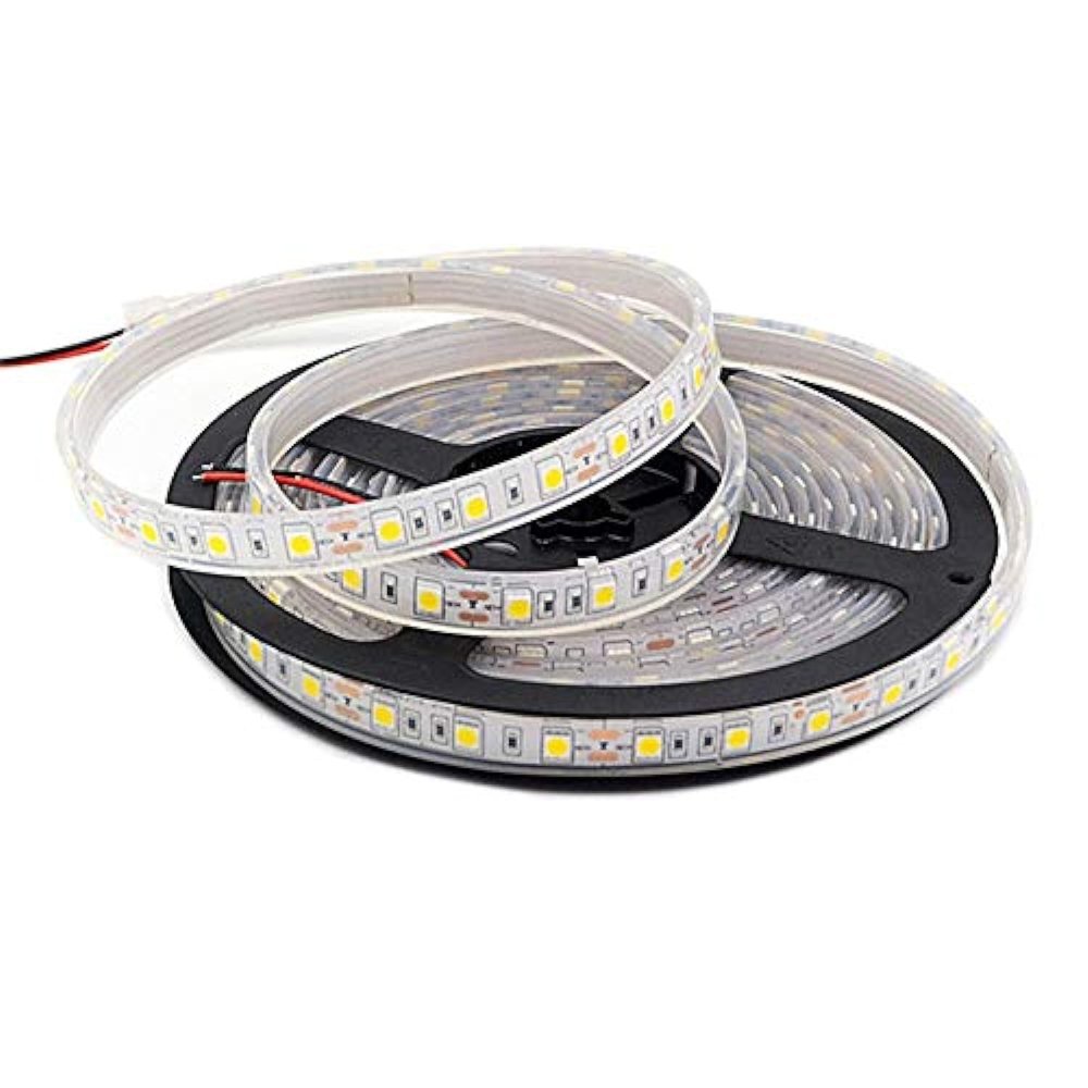 BSOD Outdoor LED Strip Lights Waterproof,Warm White IP68 Led Strip 12v Boat Underwater Lights 16.4ft 5050 SMD 300 Led Tube Flexible Rope Light for Swimming Pool Boat Fish Tank