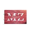 Just Customized Personalized Handmade Mr Mrs Wedding Guest Book for Bride and Groom Wood Alternative Custom Engraved Newlywed Marriage Album (Rosewood) view 1