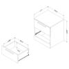 South Shore Step One Essential 2-Drawer Nightstand-Gray Oak view 3