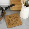 Azeeda 'Puffer Fish' Square Cork Trivet/Pot Stand (TR00011077) view 2