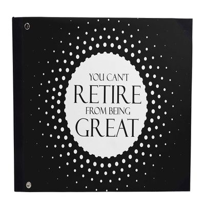 Darling Souvenir Black Polka Dot Personalized Retirement Party Guest Keepsake Memory Book Hardbound Sign-in Book Registry Message Guestbook-9 x 12 Inches