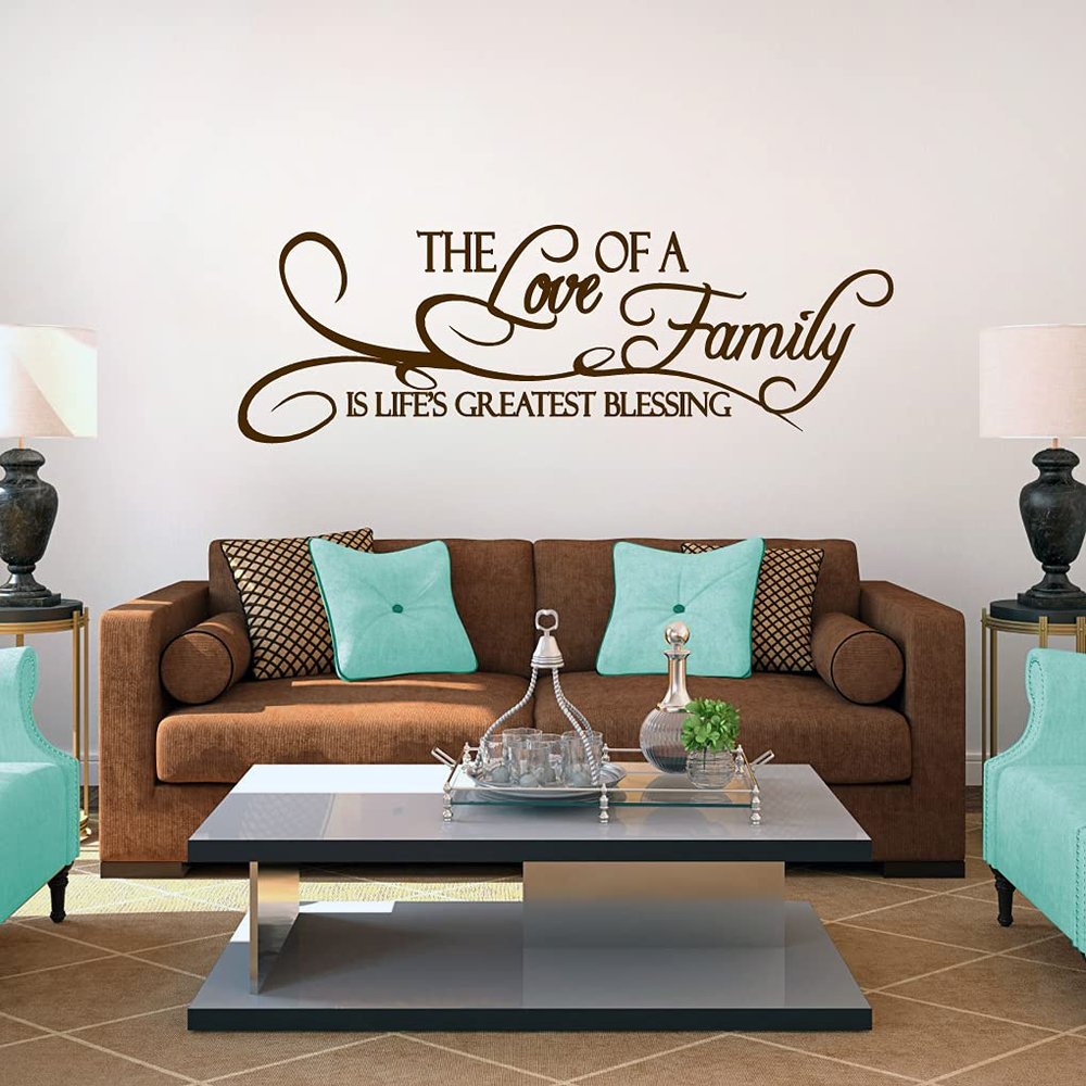 Sweetums Signatures The Love of A Family is Life's Greatest Blessing Wall Decal 24" Wide x 8" Tall Cranberry