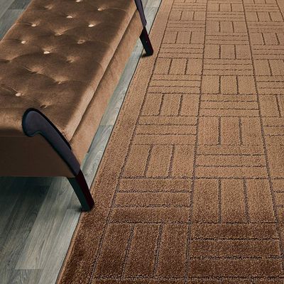 12 ft Long Brown Hallway Kitchen Runner Rug Non-Slip Washable, 26" X 12' Carpet Runner Rugs-Rubber Backed, Custom Size Floor Mat for Stairs Bedroom Bathroom Entryway, Your Choice of Length