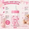13" Jumbo Fillable Baby Shower Bank Plastic Decoration Centerpiece (Pink, 13") view 3