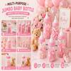 13" Jumbo Fillable Baby Shower Bank Plastic Decoration Centerpiece (Pink, 13") view 4