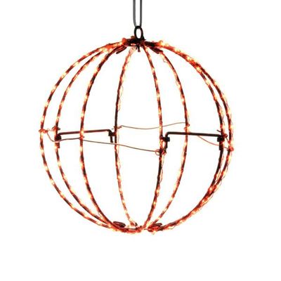 Kurt Adler UL2306OR Sphere Light Set, Orange (8-inch in Diameter)