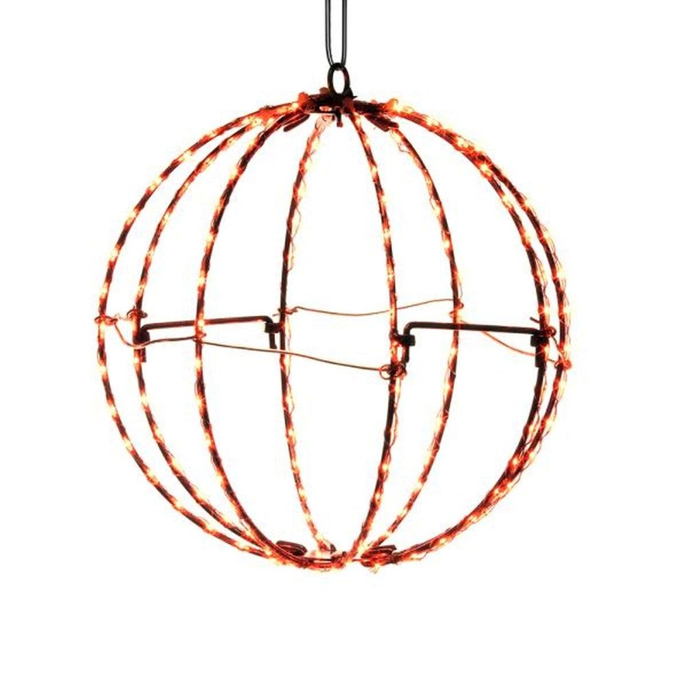 Kurt Adler UL2306OR Sphere Light Set, Orange (8-inch in Diameter)