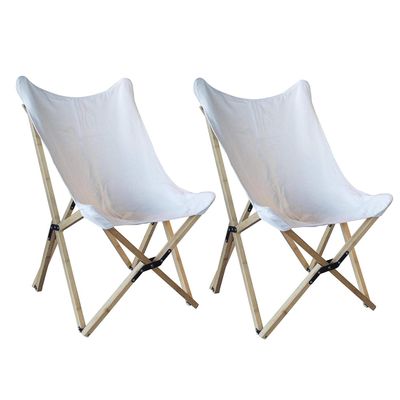 Buffalo Tools BFCBCW Butterfly Chair Folding Canvas, White