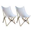 Buffalo Tools BFCBCW Butterfly Chair Folding Canvas, White view 1
