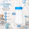 Evershine Plastic Baby Bottle Bank, 13" Blue Fillable Baby Shower Bank, Plastic Jumbo Baby Favor Bottle Centerpiece view 2
