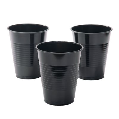 Fun Express - 16oz Black Plastic Cup - Party Supplies - Solid Tableware - Solid Cups - Party - 20 Pieces