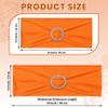 MDS Pack of 75 Spandex Chair Sashes Bow Premium Stretch Chair Cover Band with Buckle Slider Universal fits Elastic Dining Chair Ties for Wedding Party Banquet Events Decoration - Orange view 2