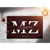 Just Customized Personalized Handmade Mr Mrs Wedding Guest Book for Bride and Groom Wood Alternative Custom Engraved Newlywed Marriage Album (Chocolate Walnut) view 2