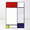 INVIN ART Framed Canvas Series#021 by Piet Cornelies Mondrian Wall Art Living Room Home Office Decorations(Black Slim Frame,20"x28") view 1